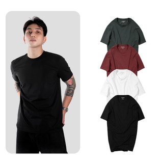 Áo thun nam trơn tay ngắn cổ tròn CAPMAN CLUB, áo phông basic chuẩn form regular fit