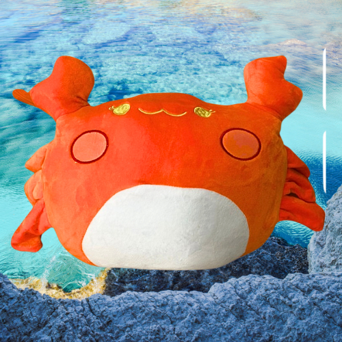 Gấu Bông Con Cua Dễ Thương-Thú Nhồi Bông Cua Biển Chất Mềm Mịn Màu Cam YATASMART