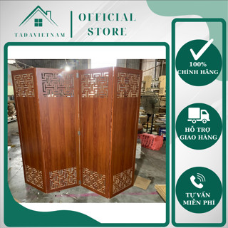 (3-4 tấm) Vách bình phong ngăn phòng di động kín ( mẫu mới ), chất liệu gỗ MDF thương hiệu TADA
