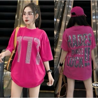 Áo thun nữ tay lỡ chất cotton khô 3158 ĐÍNH ĐÁ 777  phong cách Hàn Quốc CAMASTORE M2415