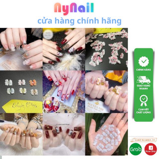 Hoa Bột nail “ sét 10 bông cúc ruby “