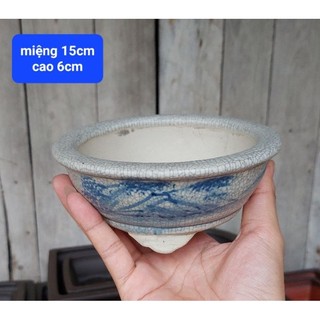 Chậu bát men rạn trồng cây mini trồng sen đá