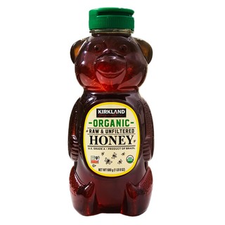 Mật ong Kirkland Signature Raw Organic Honey Bear, 680g