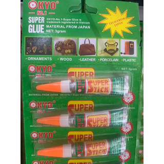 Keo gián đa năng super glue (1 tuýp) dán trên mọi chất liệu gỗ, cao su, nhựa, kim loại ...