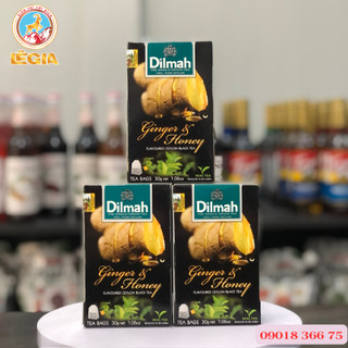 TRÀ DILMAH GỪNG VÀ MẬT ONG - HỘP 30G 20 GÓI - DILMAH GINGER & HONEY CEYLON BLACK TEA