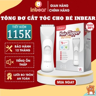 Tông Đơ Cắt Tóc Cho Bé Inbear Chống Ồn, Lưỡi Bo Viền An Toàn, Pin Sạc Rời, Chống Nước, Lưỡi Bo Viền