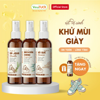 Chai Xịt Thơm Khử Mùi Hôi Vệ Sinh Giày Sneaker VINA TƯƠI 100ml/500ml Tinh Dầu Quế