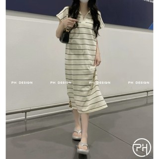 Váy len mtg suông kẻ polo basic #7395 hàng QC freesize