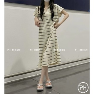 Váy len mtg suông kẻ polo basic #7395 hàng QC freesize