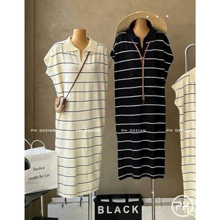 Váy len mtg suông kẻ polo basic #7395 hàng QC freesize