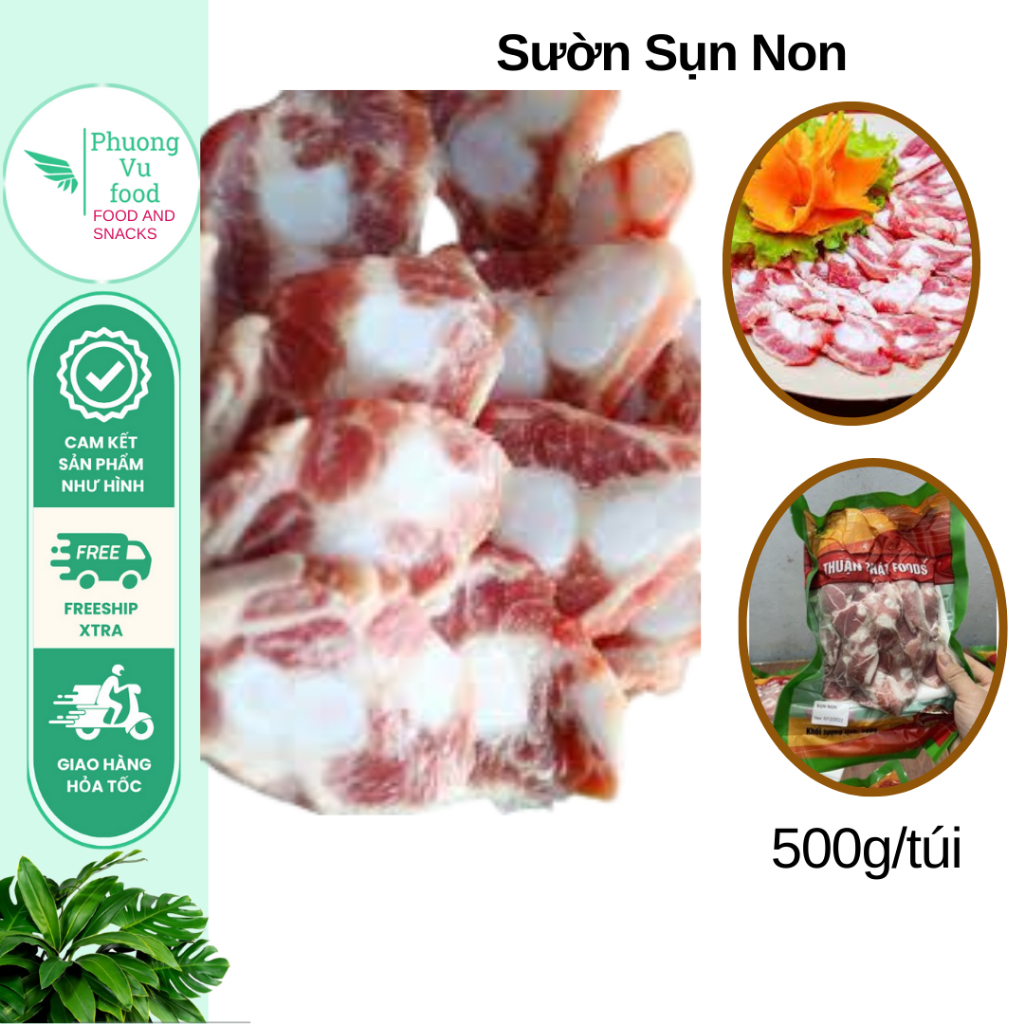 Sườn sụn non heo 500g/ khay ( giao Hà Nội, hoả tốc)