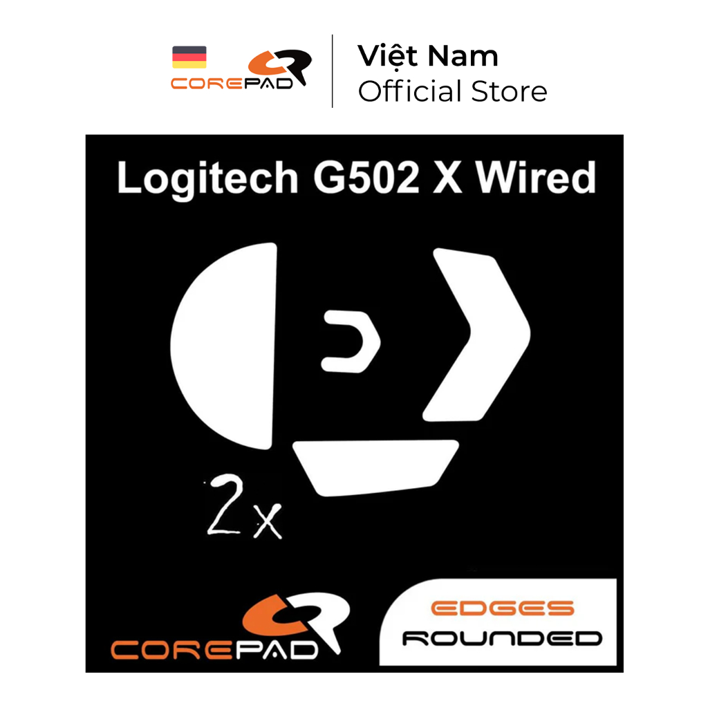 2 Bộ Feet chuột PTFE Corepad Skatez PRO Logitech G502 X Wired - Corepad Official Store