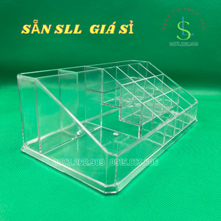 Khay Kệ mica đựng mực phun xăm, mỹ phẩm