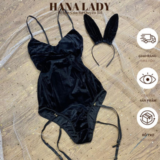 Cosplay Thỏ Ngọc Nhung Cao Cấp, Đồ Ngủ Costume Sexy Mặc Nhà Quyến Rũ Gợi cảm Bodysuit CP120