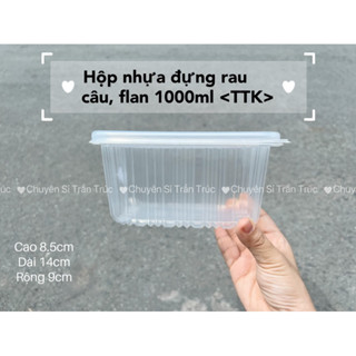 [Kèm nắp] Combo 10 hộp nhựa đựng rau câu 500ml,750ml, 1000ml hộp sọc, hộp nhựa pp đựng thực phẩm TTK, hộp đựng kim chi