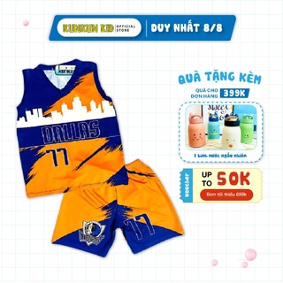 Quần áo bé trai thiết kế thể thao, bóng rổ KUNKUN KID BR002 size đại cho trẻ em từ 10-60kg
