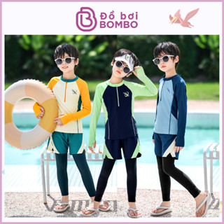  Đồ bơi bé trai tay dài quần dài 2 lớp thời trang chống nắng hiệu quả  Hiệu YUKE YY1166 