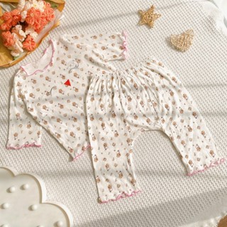 Đồ Bộ Quần Áo Dài Tay Cotton HotGa Cho Bé 3 Đến 7kg