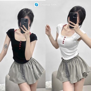 Áo kiểu dây yếm cổ vuông hở lưng dây chun quyến rũ A315