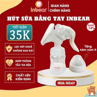 Máy hút sữa cầm tay inbear không gây đau rát, kích sữa về nhanh, lực hút mạnh, máy hút sữa bằng tay