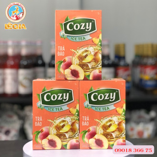 TRÀ COZY HÒA TAN ICE TEA ĐÀO - HỘP 16 GÓI 240G - PEACH COZY ICE TEA