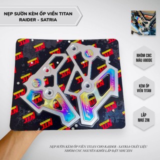 Nẹp sườn RAIDER SATRIA ốp viền titan Raider Satria màu anode sáng bóng