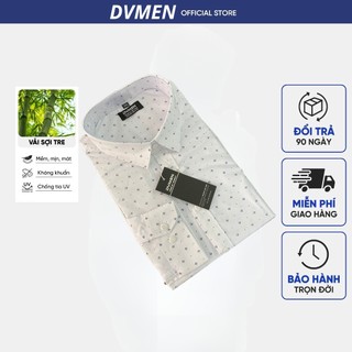 [HÀNG CAO CẤP DVMEN] Áo sơ mi nam dài tay họa tiết sang trọng vải sợi tre bamboo mát mịn chống nhăn
