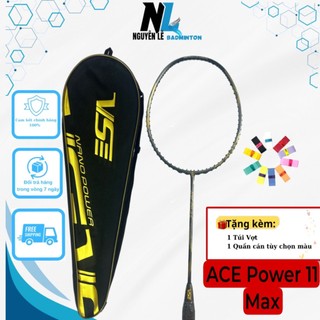 Vợt cầu lông VS ACE Power 11 Max đen căng sẵn tặng túi quấn cán