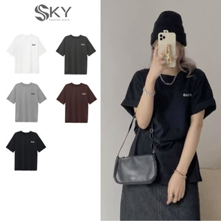 Áo phông nam nữ form unisex SUN , áo thun nam nữ cotton khô loại 1 thoáng mát thấm hút mồ hôi, co dãn 2 chiều SKY.