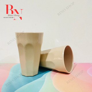 Ly Nhựa Melamine Kiểu Cao Màu Nâu- Ly27N