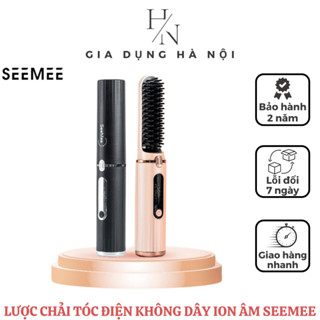 Lược Điện Chải Tóc Không Dây Ion Âm SeeMee - 4 Mức Nhiệt - Chăm Sóc Tóc Luôn Mượt Mà - Tạo Kiểu Vào Nếp Nhanh - BH 2 Năm 