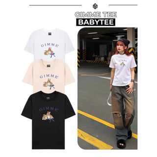 Áo BabyTee Gimme - Hình In Thỏ  - Thun Cotton Mềm Mịn 250gsm - 2 Chiều Cổ Tròn - GMB51