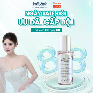 Q12_ Tinh chất cấp ẩm dưỡng da căng bóng Vely Vely Glass Skin Ampoule