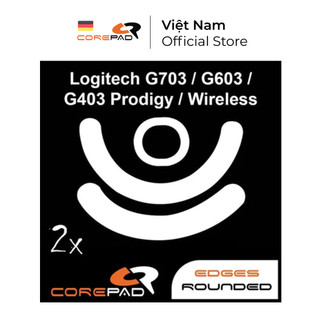 2 bộ feet chuột thay thế ptfe corepad skatez pro logitech g703/logitech g603/logitech g403 - hàng chính hãng
