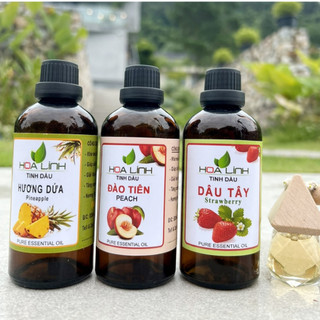 (Chai100ML-50ML) Tinh Dầu  Nguyên Chất xông phòng  Hương Đào Tiên, hương dâu tây, hương dứa thơm( tặng vỏ lọ treo xe)