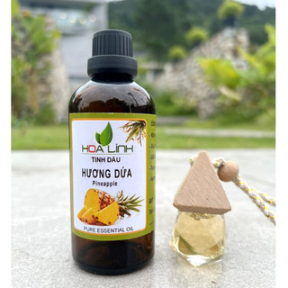 Tinh dầu dứa (khóm, thơm) nguyên chất Organic từ thiên nhiên - Kingoil HoaLinh - Tặng vỏ lọ treo xe