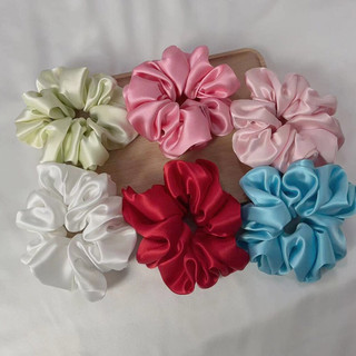 Cột tóc vải phi lụa siêu nhún 12cm - scrunchies
