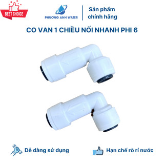 Co van 1 chiều 2 đầu nhấn ra ống phi 6 dùng cho máy lọc nước RO