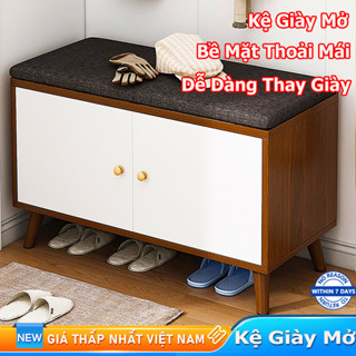 Bali Tủ Giày Có Thể Ngồi Đệm Lối Vào Gỗ Cánh Lật Cao Cấp Kết Hợp Nệm Ghế Ngồi Mang Giày Kệ Ghế Để Giày 3 Ngăn Hộc Để Đồ
