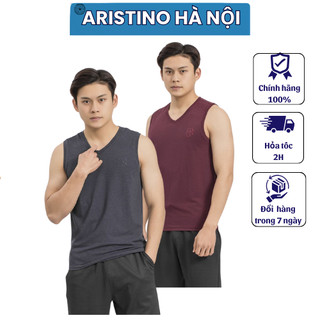 (XẢ KHO S-M) Áo ba lỗ cổ tim ARISTINO CHẤT COTTON siêu mát att011s9 slim 4 màu
