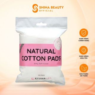 Bông tẩy trang Kyunglab Natural Cotton Pad 120 miếng 100% bông cotton tự nhiên mềm mại thấm hút, an toàn cho da nhạy cảm