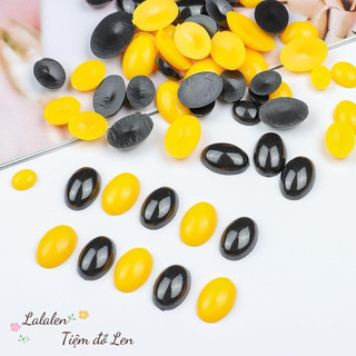 Mắt Thú Nhựa Dán Hình Oval (Có Nhiều Size)