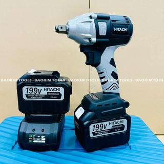 Máy siết bulong dùng pin không chổi than 199V Hitachi pin khủng 15 cell