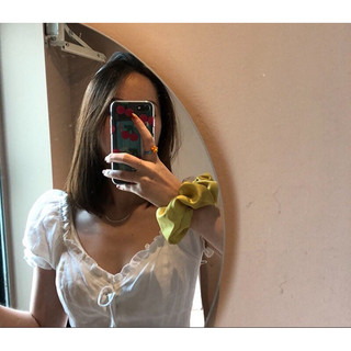 Cột tóc vải phi lụa siêu nhún 14cm - scrunchies