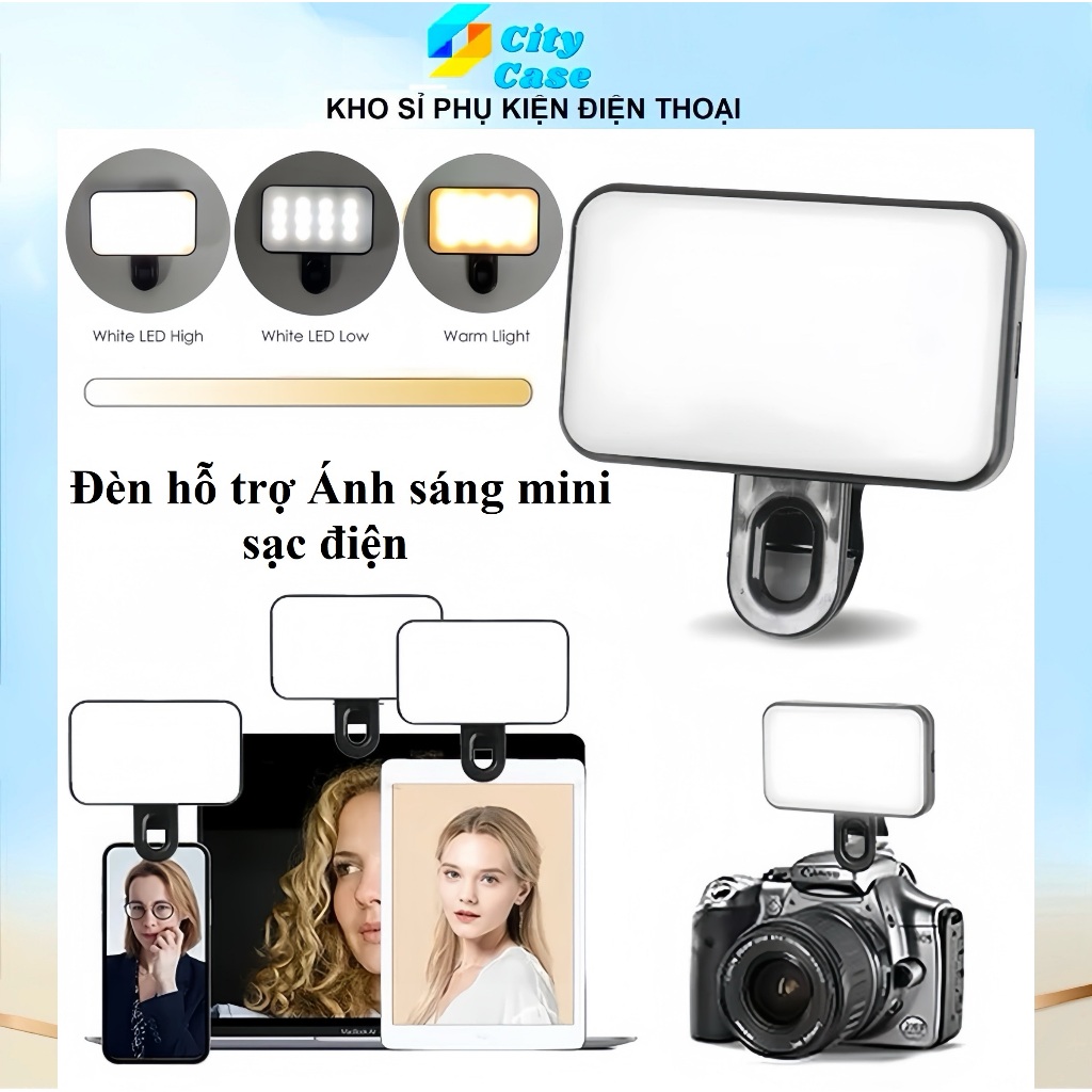 Đèn Led nhỏ gọn PY11 hỗ trợ ánh sáng trong quay video, chụp ảnh, selfie làm tăng màu sắc tươi sáng cho bức ảnh Citycase