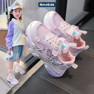 Giày trẻ dép em, giày cho bé gái từ lớp 1-7, với thiết kế Kuromi khóa dán tiện lợi cho bé đi học đi chơi, GT10 NinoKids