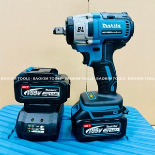 Máy siết bulong dùng pin 199V Makitta lực siết 450NM không chổi than, Ruột lỗi đồng 100%