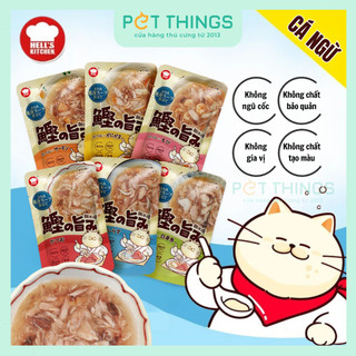 Thức ăn ướt / pate cá ngừ cho mèo hell's kitchen morning market 60g
