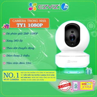 [Nhập ELEZ15 giảm 10%] Camera wifi Ezviz TY1 2MP/4MP 2K chính hãng, đàm thoại, xoay 360 độ