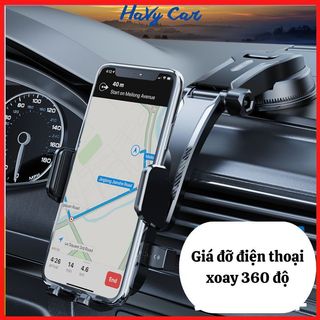 Kẹp điện thoại ô tô xoay 360 thông minh kèm bảng số điện thoại, giá đỡ điện thoại trên ô tô cao cấp